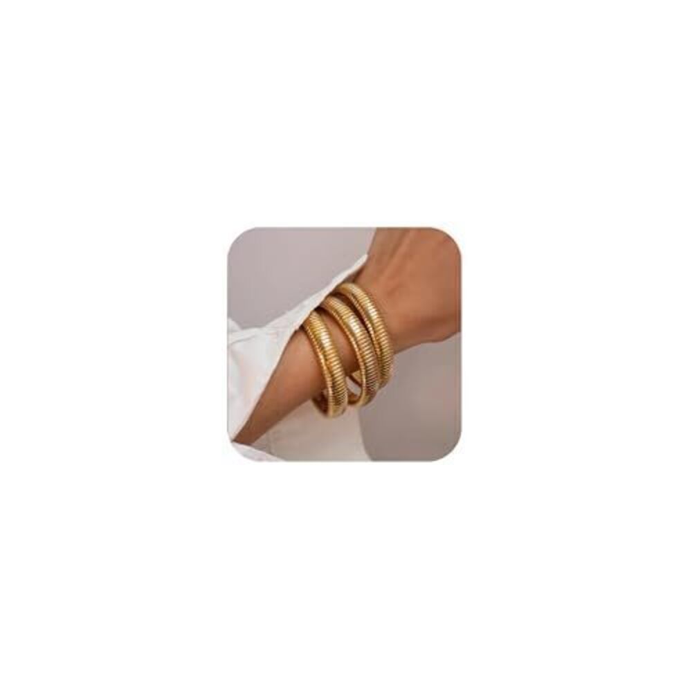 8672 18K Gold Plated Bracelets Gold Bangles Chunky Bangle Bracelets
